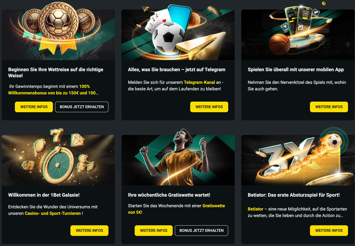 1bet Bonusaktionen