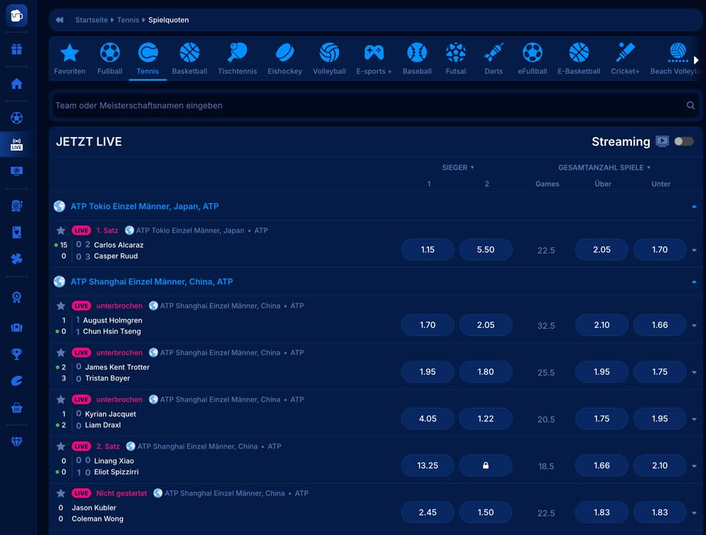Boomerang Bet Livewetten