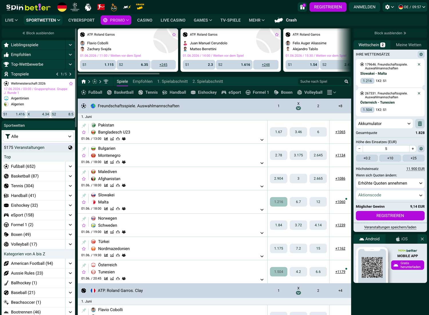 SpinBetter Sportwetten